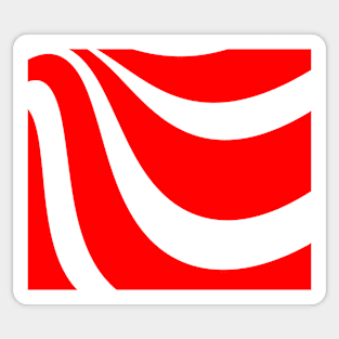 Abstract pattern - red and white. Sticker